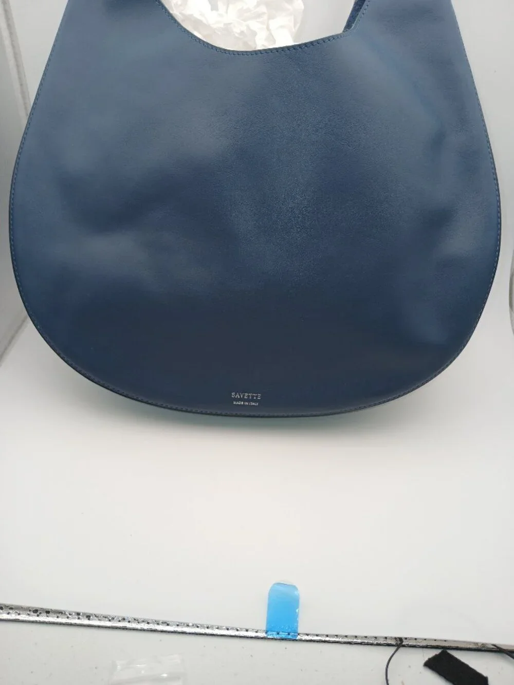Savette Black Leather Hobo Bag
